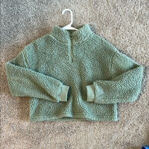 Cropped Fuzzy Sweatshirt